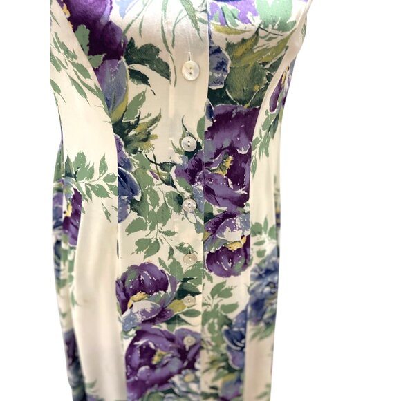 Express Floral Dress Purple Size 1/2 Vintage - Picture 6 of 12